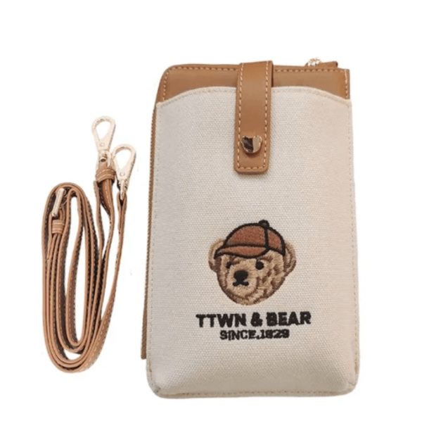 Túi Xách Mini Đeo Chéo Nữ TTWN BEAR TT2471 Màu Be Nâu - Quà tặng hàng hiệu