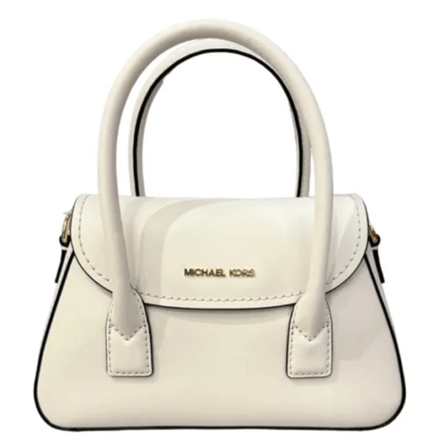 Túi Michael Kors MK Katya Small Leather Satchel Crossbody Handbag Cream Bag 35F4G3OC5L Màu Trắng - Quà tặng hàng hiệu