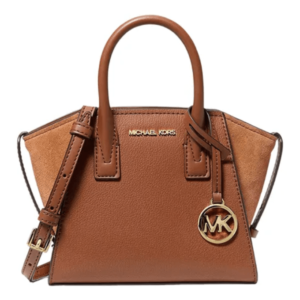 Túi Xách Nữ Michael Kors MK Avril Extra-Small Leather And Suede Satchel 35F4G4VC0L Nâu - quà tặng hàng hiệu