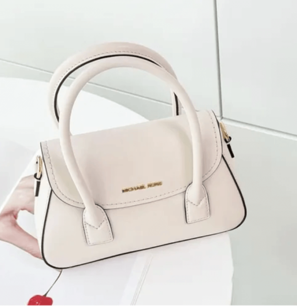 Túi Michael Kors MK Katya Small Leather Satchel Crossbody Handbag Cream Bag 35F4G3OC5L Màu Trắng - Quà tặng hàng hiệu