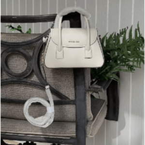 Túi Michael Kors MK Katya Small Leather Satchel Crossbody Handbag Cream Bag 35F4G3OC5L Màu Trắng - Quà tặng hàng hiệu