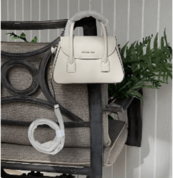 Túi Michael Kors MK Katya Small Leather Satchel Crossbody Handbag Cream Bag 35F4G3OC5L Màu Trắng - Quà tặng hàng hiệu