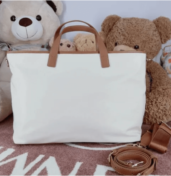 Túi Xách Tote Nữ TTWN BEAR TN3720-10040 Màu Be Phối Nâu - quà tặng hàng hiệu