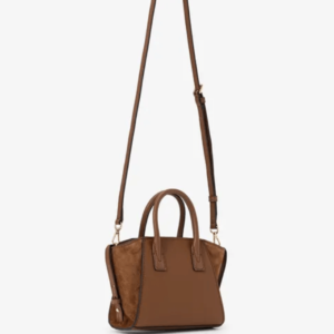 Túi Xách Nữ Michael Kors MK Avril Extra-Small Leather And Suede Satchel 35F4G4VC0L Nâu - quà tặng hàng hiệu