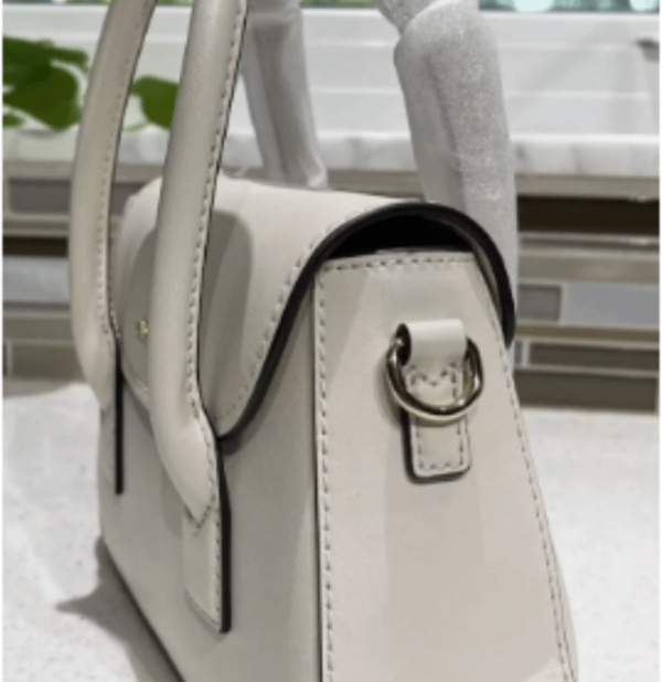 Túi Michael Kors MK Katya Small Leather Satchel Crossbody Handbag Cream Bag 35F4G3OC5L Màu Trắng - Quà tặng hàng hiệu