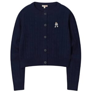 Áo Cardigan Nữ Màu Xanh Navy Size S Women's Woody Cable R-Neck SPCKD12G02 Spao