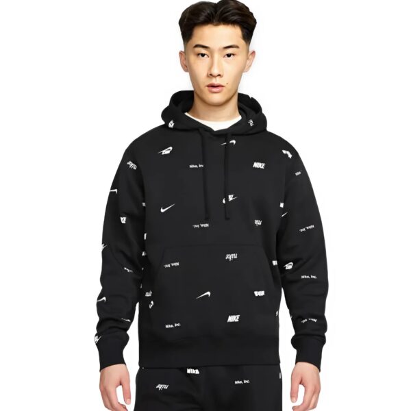 Áo Hoodie Nam Màu Đen Size S Allover Print Pullover Hoodie FB7435-010