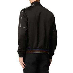 Áo Khoác Nam Màu Đen Yves Saint Laurent YSL Bomber Black With Logo Embroidered 668461 Y1C31 1000