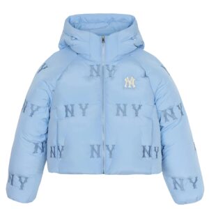 Áo Khoác Nữ Megagram New York Yankees Down Jumper 3FDJG1046-50SBS Màu Xanh Da Trời Size S MLB