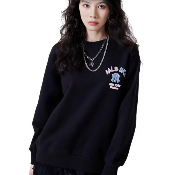 Áo Nỉ Sweater Màu Đen Like Ice Back Graphic New York Yankees 3AMTL5116-50BKS MLB