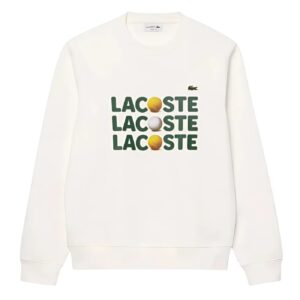 Áo Nỉ Sweater Nam Màu Trắng Printed Fleece Sweatshirt SH7421 70V Lacoste