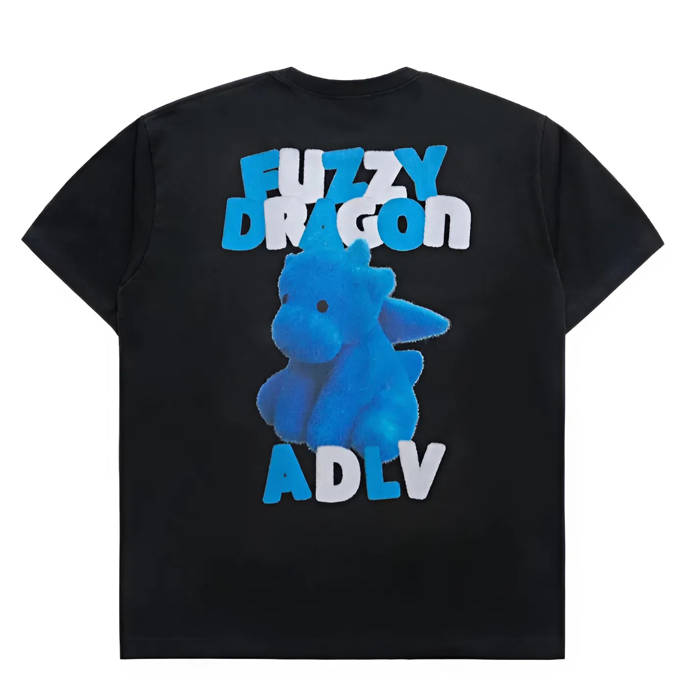 Áo Phông Màu Đen Fuzzy Font Dragon Short Sleeve T-Shirt Acmé De La Vie