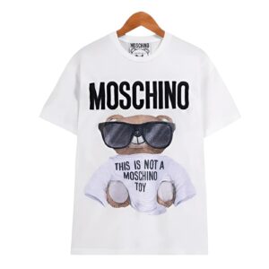 Áo Phông Màu Trắng Size XS Logo And Teddy Bear T-Shirt T070252402001 Moschino