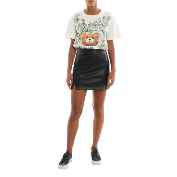 Áo Phông Nữ Màu Trắng Size XXS Dollar Teddy Bear Print Jersey Oversized TShirt