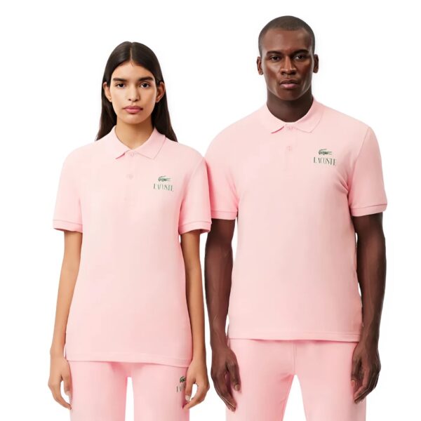 Áo Polo Unisex Màu Hồng Lacoste