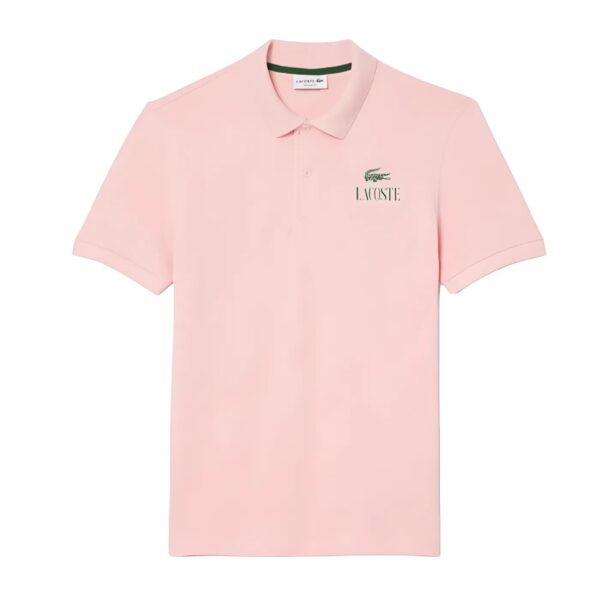 Áo Polo Unisex Màu Hồng Regular Fit Signature Print Stretch Piqué Polo Shirt PH1136 KF9 Size XS N-TL Lacoste