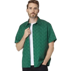 Áo Sơ Mi Cộc Tay Nam Màu Xanh CH579351 Green Size 40 Lacoste