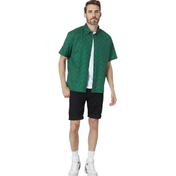 Áo Sơ Mi Cộc Tay Nam Màu Xanh Size 40 Lacoste