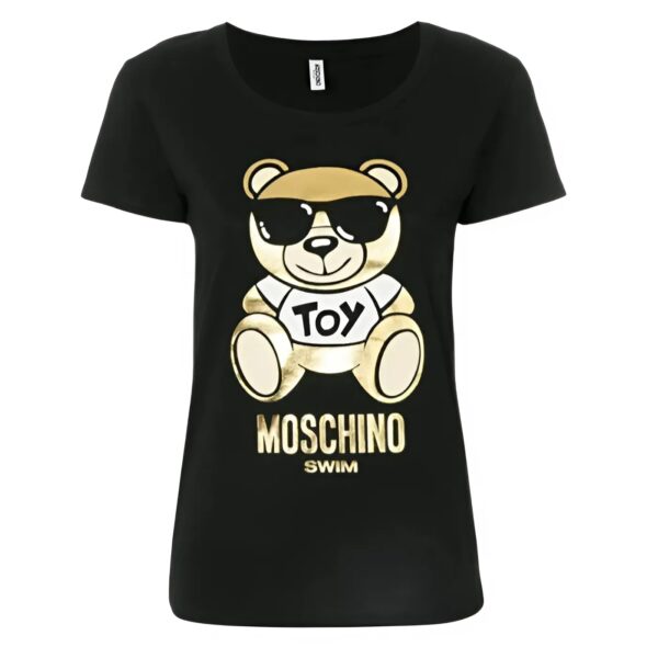 Áo Thun Màu Đen Women Toy Teddy T-shirt Moschino