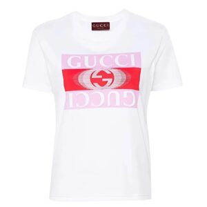 Áo Thun Nữ Màu Trắng Size S White With Logo Printed T-Shirt 787299XJGS79280