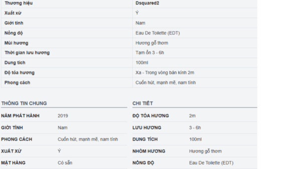 Chi Tiết Nước Hoa Nam Dsquared2 Wood Green Pour Homme Eau De Toilette 100ml