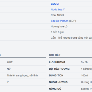 Chi tiết Nước Hoa Nữ Gucci Flora Gorgeous Jasmin Eau De Parfum 100ml