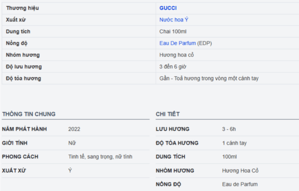 Chi tiết Nước Hoa Nữ Gucci Flora Gorgeous Jasmin Eau De Parfum 100ml