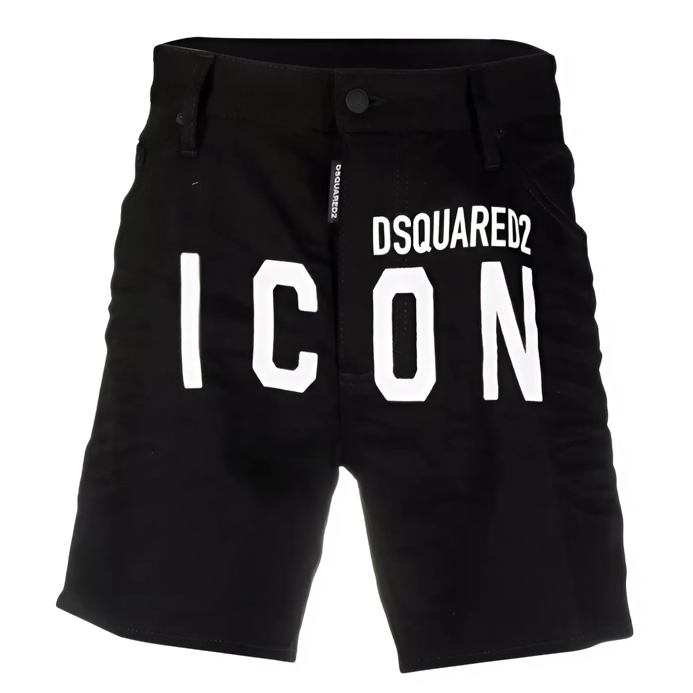 Quần Short Nam Màu Đen Size 52 N-DG Denim In Logo S79MU0025 Dsquared2