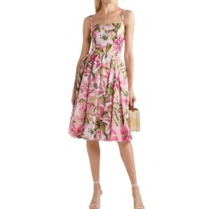 Váy Nữ Màu Hồng D&G Pink With Fioral Printed F6D4ST HHMQS HFXX8